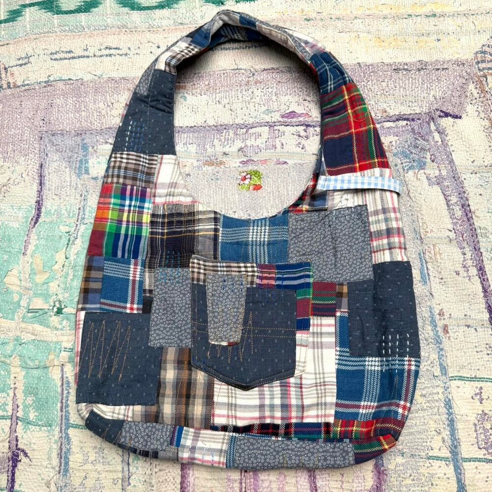 Custom Upcycled Hobo Bag | Upcycled Patchwork shoulder bag